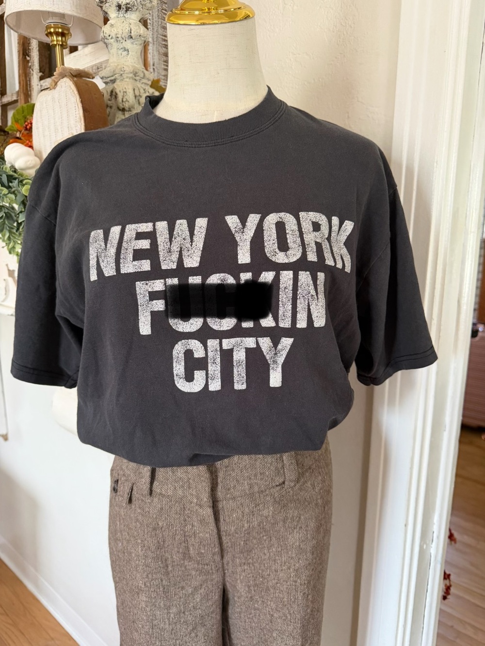 Black 'New York F…in City' Graphic Tee
